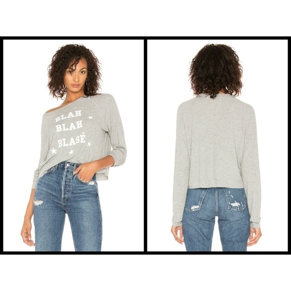 💕WILDFOX💕 Blah Blah Blase Thermal Graphic Top - Picture 4 of 8